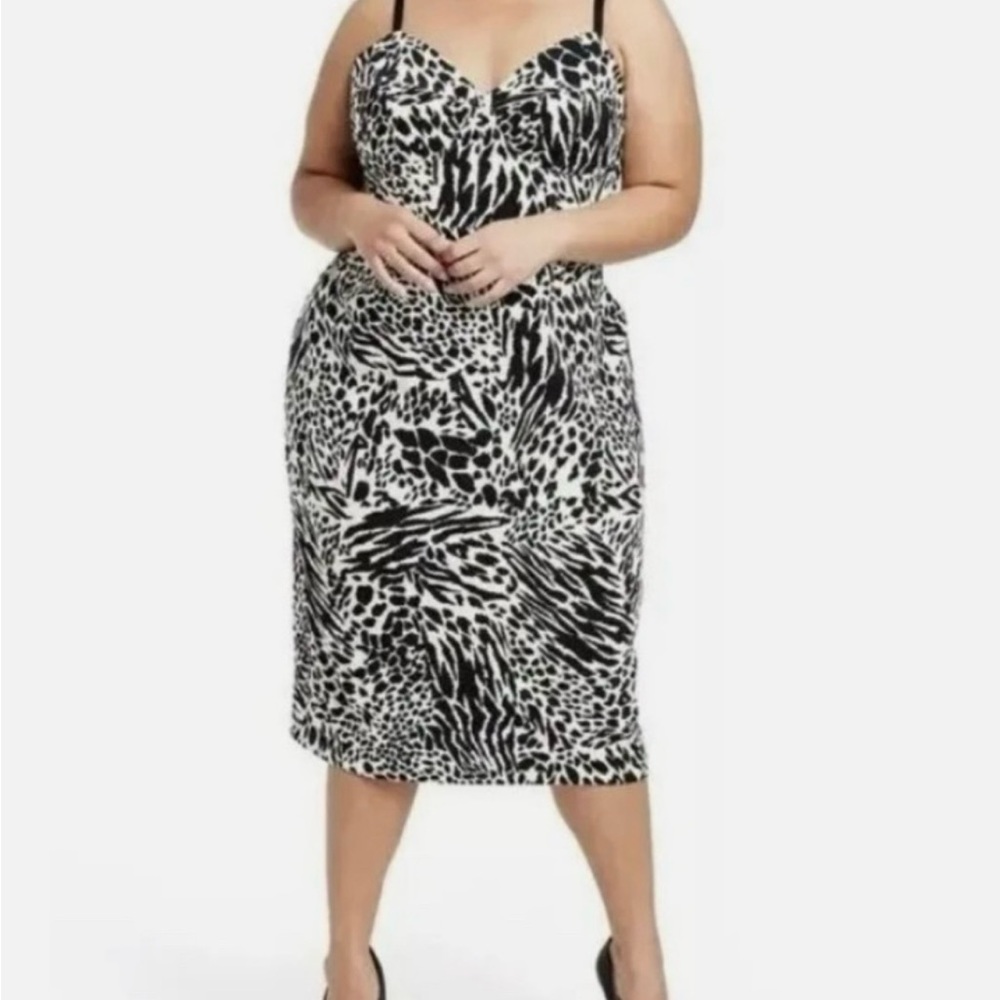 Sergio Hudson x Target NWT Animal Print Bustier Dress Size 2x